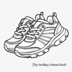 Sports Running Shoe Coloring Pages for Kids 3