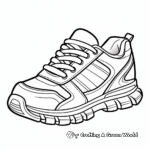 Sports Running Shoe Coloring Pages for Kids 4