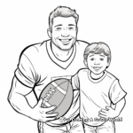 Sporty Football Dad Coloring Pages 1