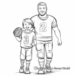Sporty Football Dad Coloring Pages 3