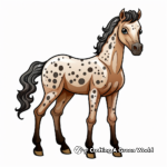 Spot Patterned Appaloosa Horse Coloring Pages 1