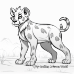 Spotted Hyena Coloring Pages 1