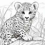 Spotted Leopard Jungle Animal Coloring Pages 3
