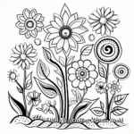 Spring and Easter Flowers Coloring Pages 1