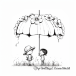 Spring-Theme Blooming Umbrella Coloring Pages 2