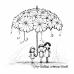 Spring-Theme Blooming Umbrella Coloring Pages 3