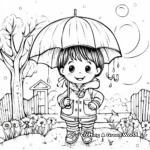 Spring themed Rainy May Coloring Pages 1