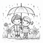 Spring themed Rainy May Coloring Pages 3