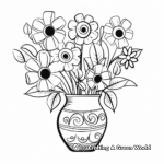 Spring Vase of Flowers Coloring Pages 1