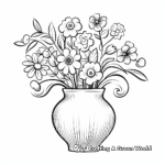 Spring Vase of Flowers Coloring Pages 2