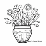 Spring Vase of Flowers Coloring Pages 3