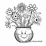 Spring Vase of Flowers Coloring Pages 4