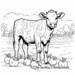 Springtime Strawberry Cow Coloring Pages 1