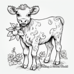 Springtime Strawberry Cow Coloring Pages 2