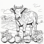 Springtime Strawberry Cow Coloring Pages 4