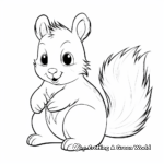 Squirrel in its Winter Fur: Coloring Sheets 4