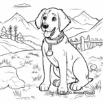 St Bernard in Action Coloring Pages 2
