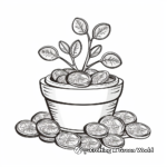 St. Patrick's Day Pot of Gold Coin Coloring Pages 4