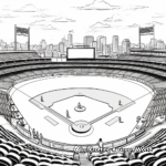 Stadium Scene Softball Coloring Pages 4