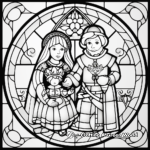 Stained Glass Fairy Tale Pictures Coloring Pages 1