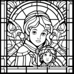 Stained Glass Mosaic Coloring Pages 1