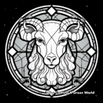 Stained Glass Zodiac Signs Coloring Pages 4