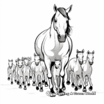 Stallion-Led Herd Coloring Pages 1