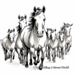 Stallion-Led Herd Coloring Pages 3
