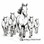 Stallion-Led Herd Coloring Pages 4