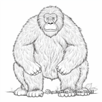 Standing Tall: Bornean Orangutan Coloring Pages 1