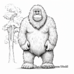 Standing Tall: Bornean Orangutan Coloring Pages 2