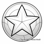 Star-pattern Beach Ball Coloring Pages 2