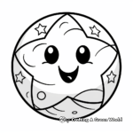 Star-pattern Beach Ball Coloring Pages 3
