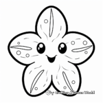 Star-Shaped Sand Dollar Coloring Pages 2