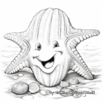 Starfish and Seashells Coloring Pages 1
