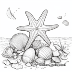 Starfish and Seashells Coloring Pages 2