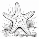 Starfish and Seashells Coloring Pages 3