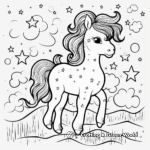 Starry Night Sky Unicorn Coloring Pages 3