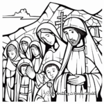 Station of the Cross Coloring Sheets 2