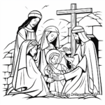 Station of the Cross Coloring Sheets 3
