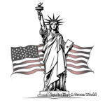 Statue of Liberty Independence Day Coloring Pages 1
