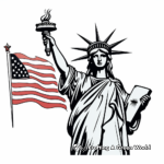 Statue of Liberty Independence Day Coloring Pages 2