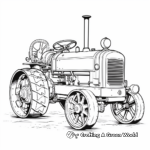 Steam Powered Tractor Coloring Pages 2