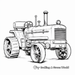 Steam Powered Tractor Coloring Pages 3