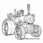 Steam Powered Tractor Coloring Pages 4