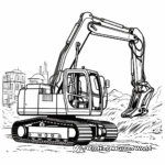 Steam Shovel Excavator Coloring Pages 1