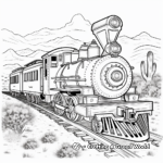 Steam Train in the Wild West Coloring Pages 3