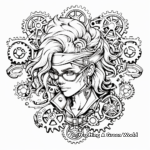 Steampunk Gear Tattoo Coloring Pages 1