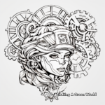 Steampunk Gear Tattoo Coloring Pages 2