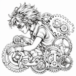 Steampunk Gear Tattoo Coloring Pages 3